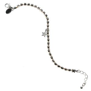 Star charm Fashion-Bracelet Silver-Tone/Pink NWOT